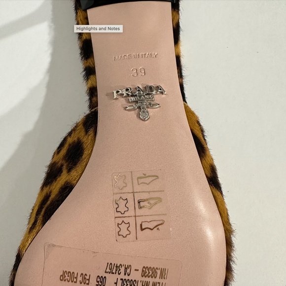 Prada Leopard Pony Hair Pointed Toe Mules Size 39 - Picture 8 of 11